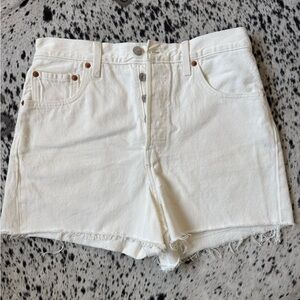 White High-Rise Denim Shorts - Levi's